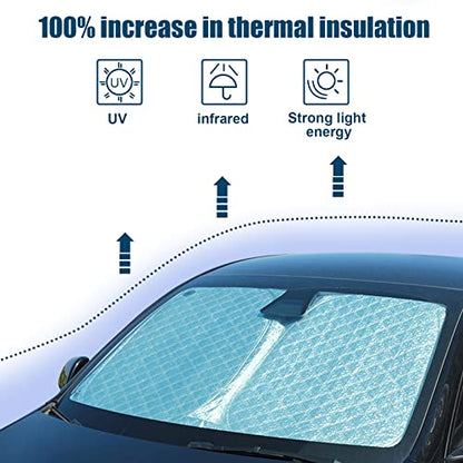 6 Layers Front Windshield Sun Shade Custom Fit for 2017-2022 Honda CR-V/LX/EX/EX-L/EX-L Navi, Foldable Car Sunshade with Storage Bag, Heat Reflective & UV Protection - size: 2017-2023 Honda CR-V