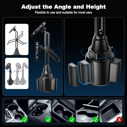 for Qi2 15W Wireless MagSafe Car Mount Charger Cup Phone Holder,15W Fast Charging Charger Phone Holder Mount for iPhone Air/17/16/15/14/13/12, Galaxy S25, Fast Charging for Magnetic iPhone Accessories