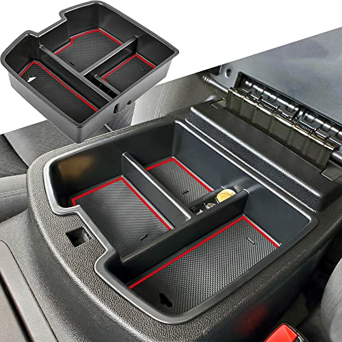 TACORBO Center Console Organizer Tray for 07-2014 GMC Sierra 2500 3500 Yukon XL Silverado 2500 3500 Suburban 1500 Tahoe / 07-13 GMC Sierra 1500 Chevy Silverado Suburban 2500 Avalanche Accessory - Red - color: Red