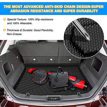 Edge Cargo Liner - Trunk Mat for 2007-2014 Ford Edge/2007-2015 Lincoln MKX, All Weather Cargo Mat for Edge Accessories, Anti-Slip Waterproof, Heavy Duty Car Mats, Car Accessories - size: 3)Ford Edge 2007-2014/Lincoln MKX 2007-2015