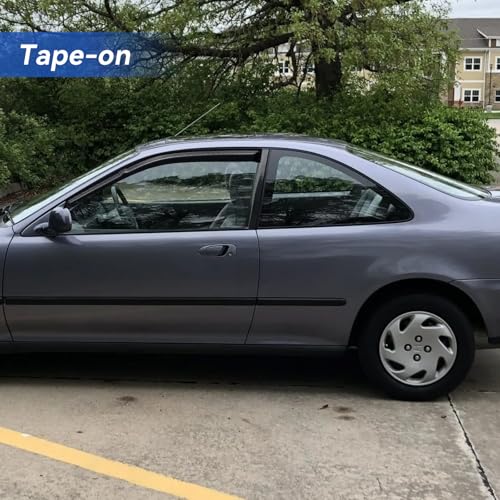 Window Visors Rain Guards for 1992 1993 1994 1995 Honda Civic Coupe, Out-Channel Window Vent Wind Deflectors Visors Shades for 92 93 94 95 Civic 2DR - size: 1992-1995 Honda Civic Coupe