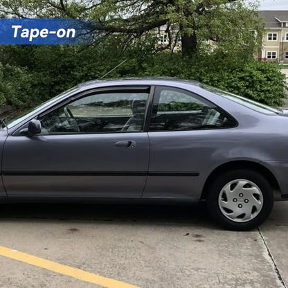 Window Visors Rain Guards for 1992 1993 1994 1995 Honda Civic Coupe, Out-Channel Window Vent Wind Deflectors Visors Shades for 92 93 94 95 Civic 2DR - size: 1992-1995 Honda Civic Coupe