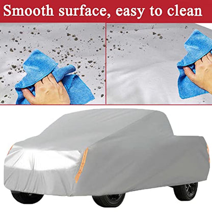 Full Coverage Car Cover All Weather Outdoor & Indoor Silver Pickup Truck Universal up to 260 L x 80 W x 65 H - size: 260 L x 80 W x 65 H