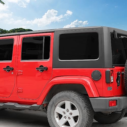 Exterior Door Handle Cover Tailgate Handle Cover Recess Guard Compatible with 2007-2017 Jeep Wrangler JK JKU Sports Sahara Freedom Rubicon Unlimited, Carbon Fiber, 15PCs - color: Carbon Fiber