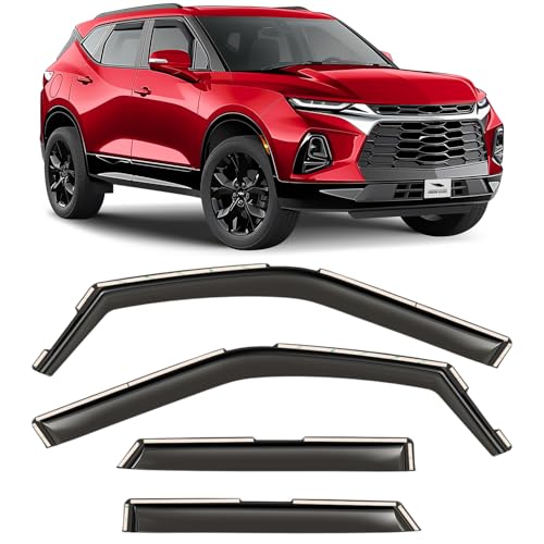 Voron Glass in-Channel Extra Durable Rain Guards for Chevrolet (Chevy) Blazer 2019-2026, Window Deflectors, Vent Window Visors, 4 Pieces - 200676 - color: For Blazer 19-26