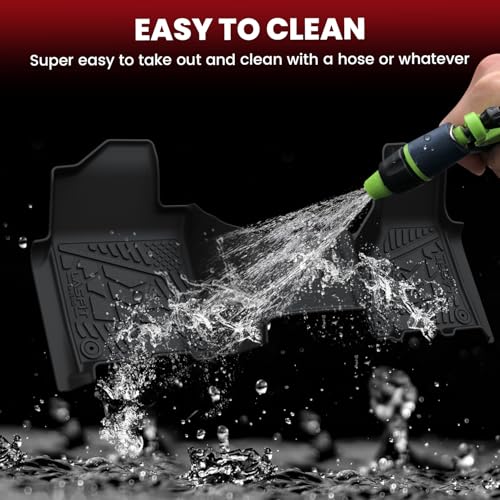 LASFIT Floor Mats 2019-2025 2026 for Ram 2500/3500 Crew Cab Bench Seat, Not for Bucket Seat or Model with PTO KIT or 4X4 Shifter, All Weather TPE Custom Fit Car Mats Floor Liners 1st & 2nd Row, Black - style: 3) 2500/3500 | 2019-2026 | Crew Cab Bench Seat