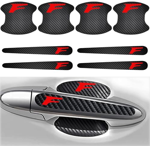 8PCS Car Door Handle Scratch Protectors, Carbon Fiber Textured Door Handle Bowl Sticker Compatible with Lexus F Sport Auto Exterior Decor Universal for Cars SUV Truck RV - color: TXWMWLSF