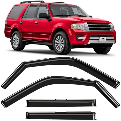 Voron Glass Extra Durable Rain Guards for Ford Expedition 2007 2017/Lincoln Navigator 2007-2017, Window Deflectors, Vent Window Visors, 4 Pieces - 200530 - color: For Expedition 07-17