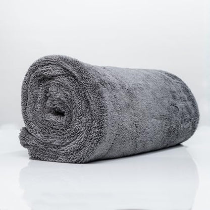 Pittstop Drying Microfiber Towel Large 24x35 Inch 1400 GSM, Edgeless Scratch-Free, Twisted Loop, Super Absorbent, Professional Grade Material, Heavy-Duty, Soft Durable, Car Drying Towel,