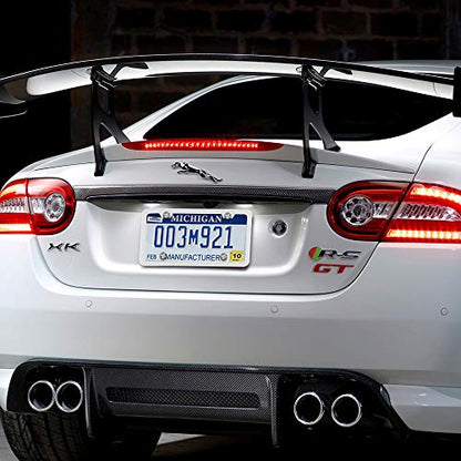 White License Plate Frame, Metal Thin Stainless Steel with 2 Holes Screw Cap, 2 Pack (White(Most Pure)) - color: White(Most Pure)