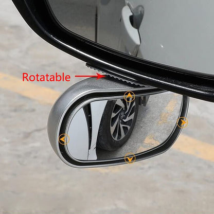 Blind Spot Car Mirror Rectangular,Adjustable Blindspot Convex Wide Angle Side Rearview Mirror for Cars Trucks SUV - color: Sliver 1 Piece
