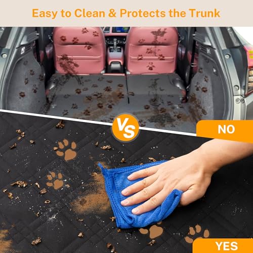 Toozey Dog Car Seat Cover for SUV, Sedan & Van, Waterproof & Tear-Resistant Back Seat Pet Cover for Dogs with Side Walls, Non-Slip Backing & Bumper Guard, Black Large: 81.9"x54.3" - size: Large (81.9 x 54.3 Inches)