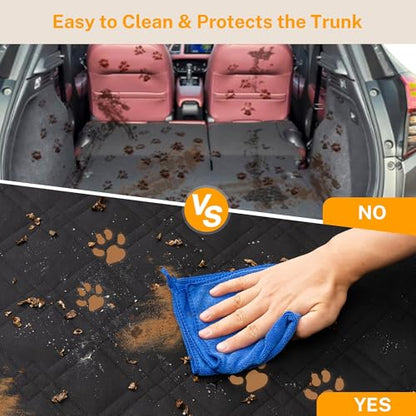 Toozey Dog Car Seat Cover for SUV, Sedan & Van, Waterproof & Tear-Resistant Back Seat Pet Cover for Dogs with Side Walls, Non-Slip Backing & Bumper Guard, Black Large: 81.9"x54.3" - size: Large (81.9 x 54.3 Inches)