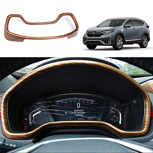 for CRV 2017-2022 Dashboard Instrument Dial Frame Trim Cover Panel ABS Peach Wood Grain Interior Decoration Accessories for Honda CR-V CRV LX EX EX-L Touring 2017 2018 2019 2020 2021 2022 - color: Instrument Dial Frame
