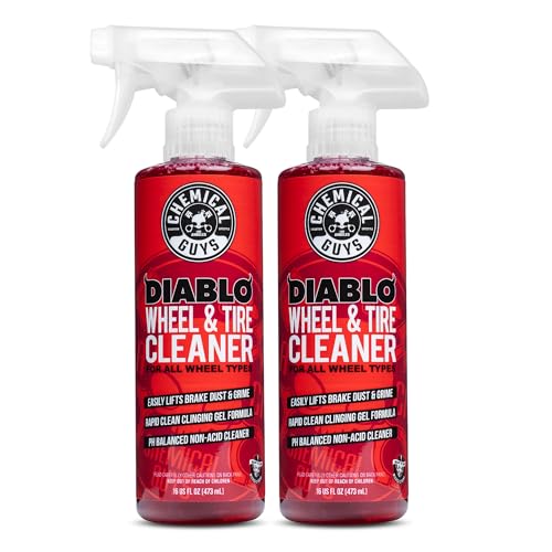 Chemical Guys Diablo Wheel Cleaner Spray - 2 Pack 16 oz Bottles, Safe on All Wheel & Rim Finishes, Sprayable Formula Removes Brake Dust, Dirt & Grime, Car Care for Trucks, SUVs, Motorcycles & RVs - style: Sprayable 2 Pack
