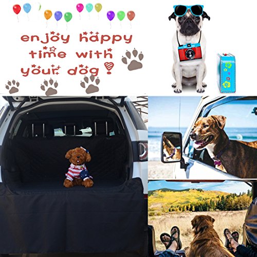 FLR Cargo Liner Cover Waterproof Durable Washable Car Pet Seat Cover Backing Protection Dog Mats for Travel Cars, SUV, Vans & Trucks-Universal Fit-80X52in - color: Black