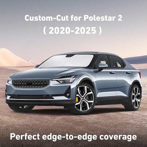 EcoNour Windshield Sunshade Compatible for Polestar 2 2020-2023 2024 2025, Sun Visor for Front Windshield & Window Sun Shade Cover, UV Heat Blocker & Protector, Car Accessories - size: For Polestar 2 (2020-2025)