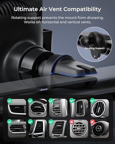 iOttie Auto Sense 2 Air Vent Car Phone Holder with Qi Wireless Charging - Auto Clamping Phone Mount for iPhone, Google Pixel, Samsung Galaxy, Huawei, LG (Adapter Not Included) - style: Air Vent