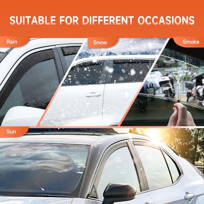 in-Channel Rain Guards Fit for Toyota Camry 2018 2019 2020 2021 2022 2023 2024, Durable Side Windows Rain Guard, 2018-2024 Camry Wind Deflectors Black 4Pcs - size: 2018-2024 Toyota Camry (In-Channel)