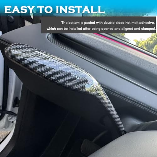 YHCDSEA Steering Lever Cover for Tesla Model Y Juniper, Gear Shift Cover Accessory - Decorative Cover (My Juniper-Glossy Carbon Fiber Pattern) - style: MY Juniper-Glossy Carbon Fiber Pattern