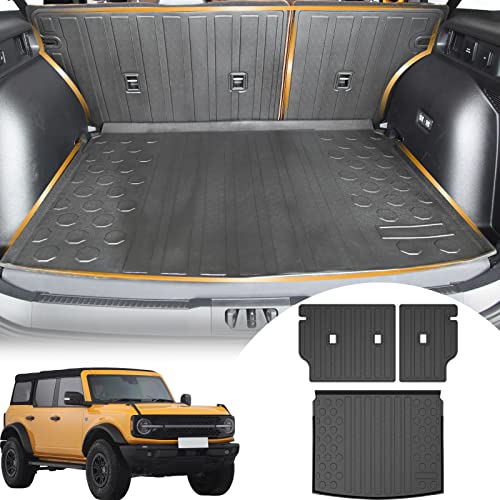 Cargo Liner Compatible with 2021-2025 Ford Bronco Sport Trunk Mat Back Seat Cover Protector(Backrest+Trunk Mat) - size: For 2021-2025 Ford Bronco Sport