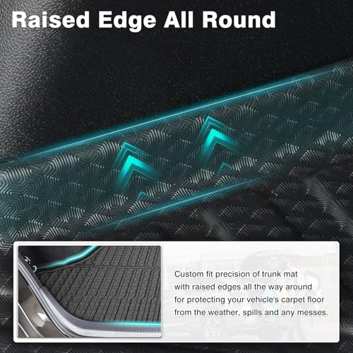 Mixsuper Cargo Liner for Toyota Camry 2018-2025 (All Models Including Hybrid), Trunk Mat for Toyota Camry Accessories Cargo Mat Rear Trunk Liner Black - size: Fit for Toyota Camry | 2018-2025