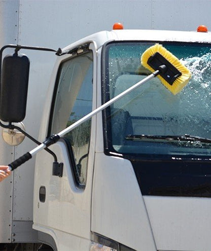 CARCAREZ 10" Car Wash Brush Head with Soft Bristle for Auto RV Truck Boat Camper Exterior Washing Cleaning, Yellow (1, 10" PRO MAX) - size: 10" PRO MAX