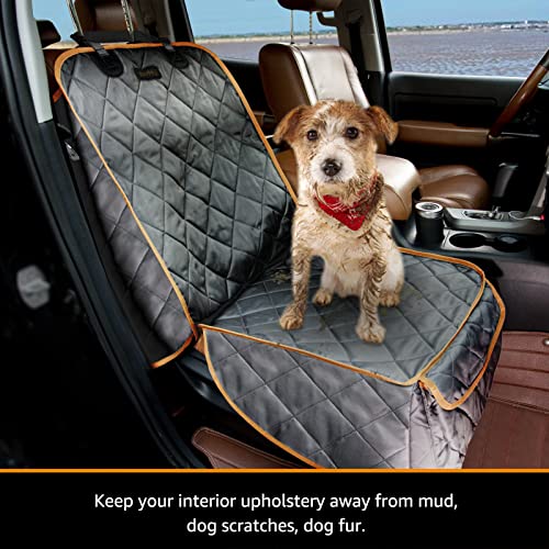 Front Seat Cover for Dogs Waterproof Car Seat Cover Protects Seats from Hair, Dirt, and Liquid Messes Scratch Proof Nonslip Bucket Seat Cover for Pet of Cars,Trucks and SUVs - color: BLACK