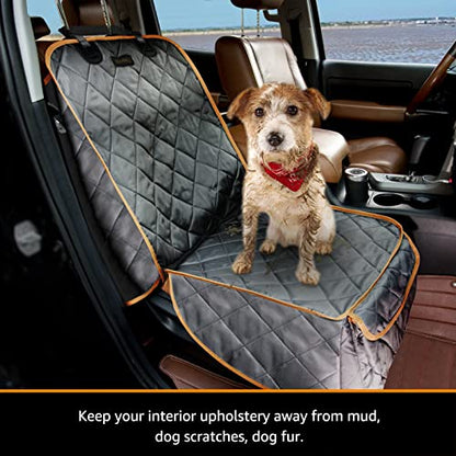 Front Seat Cover for Dogs Waterproof Car Seat Cover Protects Seats from Hair, Dirt, and Liquid Messes Scratch Proof Nonslip Bucket Seat Cover for Pet of Cars,Trucks and SUVs - color: BLACK