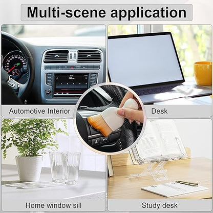 GaRhomxy Car Detailing Brushes, Car Interior Dust Sweeping Soft Brush, Soft Bristles Brush Cleaning Tool for Automotive Dashboard, Air Conditioner Vents, Computer, Scratch Free(White) - color: White