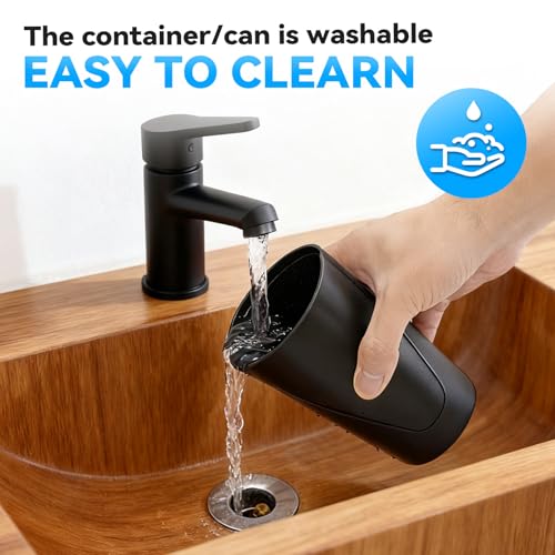 Touch-Free Car Trash Can with Motion Automatic Sensor Lid Plug-in, Car Trash Bin Garbage Can Leak-Proof with Storage Bags, Black