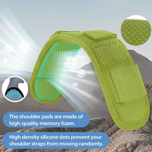 ZINMARK 2Pcs Ultra-Thick Shoulder Pad Cushions for Laptop Bags,Messenger Bags,Briefcases,Luggage, Tool Bags,Travel Bags etc - color: Army Green
