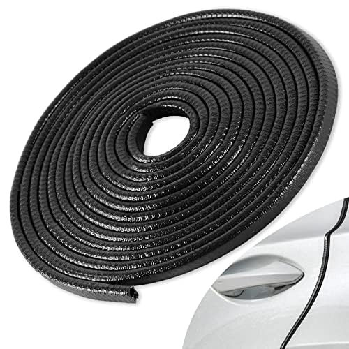 SINGARO 16.4Ft (5M) Car Door Edge Guard, No Glue Car Door Entry Guard Protective Strip, Rubber Edge Trim Car Door Protector, Applicable to Car, Truck, SUV and ATV, Car Exterior Accessories（Black） - color: Black, size: 16.4Ft/5M