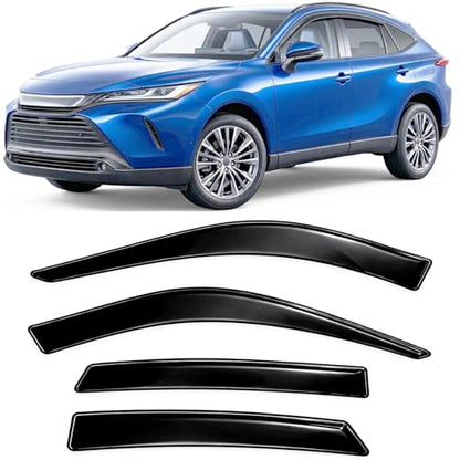 2021-2024 Tape-on Rain Guards for Toyota Venza Side Window Deflector Visors LE Nightshade Limited Durable Tinted Vent Shade 2022 2023 - size: For Toyota Venza 2021-2024