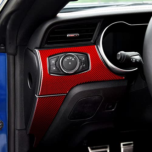 Car Center Console Instrument Panel Sticker Carbon Fiber Decal for Ford Mustang 2015 2016 2017 2018 2019 2020 2021 2022 2023 Accessories - color: Center Console Instrument Panel