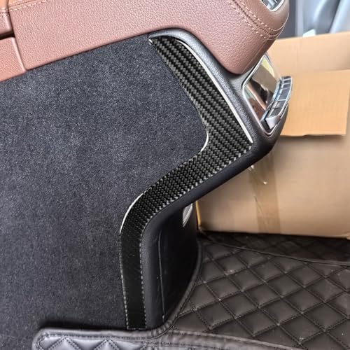 NVCNX Carbon Fiber Accessories for Mercedes Benz GLE GLS 350 450 450e 580 53 63 S AMG 2020-2026 2021 2022 2023 2024 2025 Console Armrest Sides Panel Cover Interior Trim Overlay Sticker Decal 2PCs - color: Console Rear Armrest Sides Panel Trim