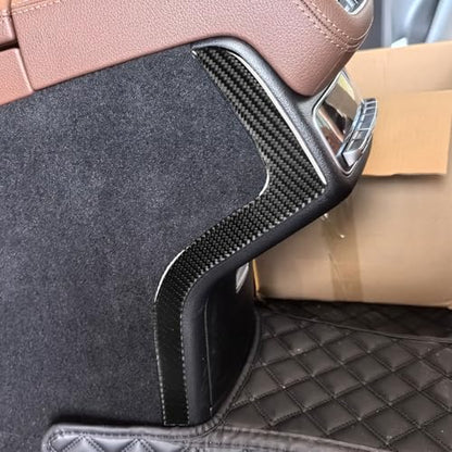 NVCNX Carbon Fiber Accessories for Mercedes Benz GLE GLS 350 450 450e 580 53 63 S AMG 2020-2026 2021 2022 2023 2024 2025 Console Armrest Sides Panel Cover Interior Trim Overlay Sticker Decal 2PCs - color: Console Rear Armrest Sides Panel Trim