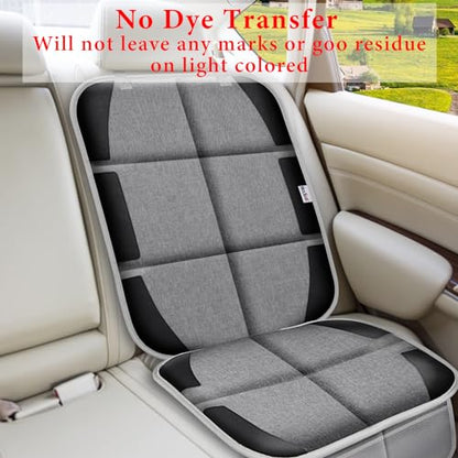 Meolsaek Car Seat Protector, Non-Slip Backing Will Not Leave Imprint, Waterproof Thicker Car Seat Cover for SUV, Sedan, Truck, Leather Car Seat Cushion (Gray Black) - color: Gray Black
