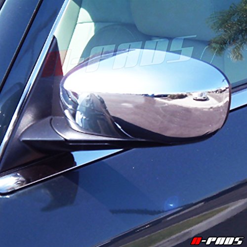 Compatible with(Just Overlay Stick on, NOT for SNAP in Replacement) Chrome Mirror Covers for 2005-06 07 08 09 2010 Chrysler 300+C/Dodge Charger 2006-10 & Magnum 06-2008 - Chromed Mirrors