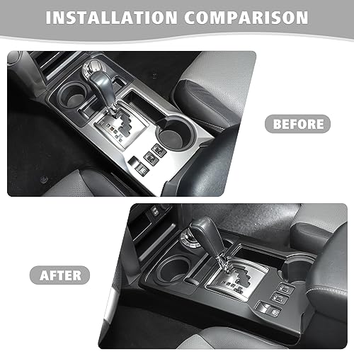 Jimen Compatible with Toyota 4Runner 2010-2023, Gear Shift Panel Cover Interior Trim Accessories (Matte Black) - color: Matt Black