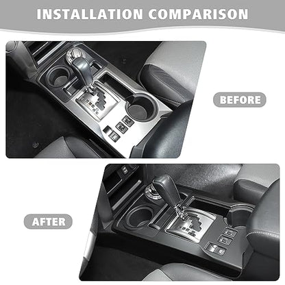 Jimen Compatible with Toyota 4Runner 2010-2023, Gear Shift Panel Cover Interior Trim Accessories (Matte Black) - color: Matt Black