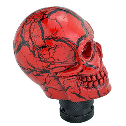 Arenbel Skeleton Car Racing Shift Stick Speed Grip Knob Skull Gear Lever Shifter Handle Fit Most Manual Auto Transmissions, Red Pattern - color: Red