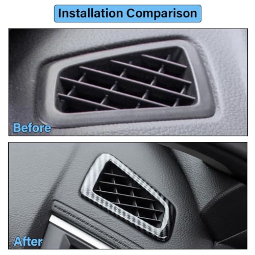 Car Air Outlet Vent Cover Trim Decals Compatible with Honda Civic Accessories 10th Gen 2016 2017 2018 2019 2020 2021 ABS Carbon Fiber Style Interior(2 PCS) - color: Air Outlet Vent Cover