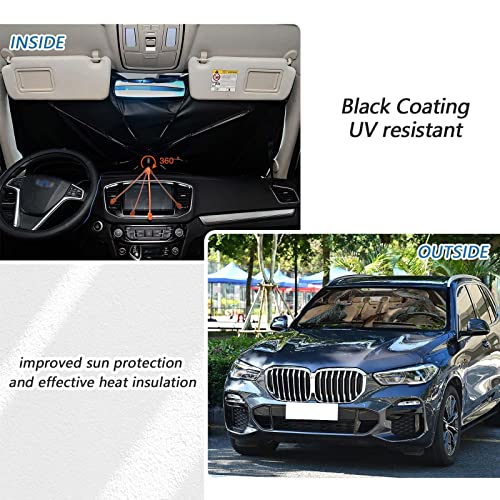 Funny Dinosaurs Car Shade Front Windshield Sun Shade Foldable Car Shade Umbrella Keep Vehicle Cool for Most Vehicles Windshield Umbrella - color: Dinosaurs
