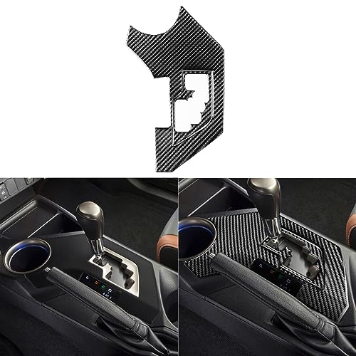 NVCNX Real Premium Carbon Fiber Car Center Console Automatic Transmission Gear Shift Panel Cover Decal Compatible with Toyota RAV4 2013 2014 2015 XLE LE Limited Interior Trim Kit Accessories Black - B - color: 2013-2015 Gear Shift Panel Trim - Kit B