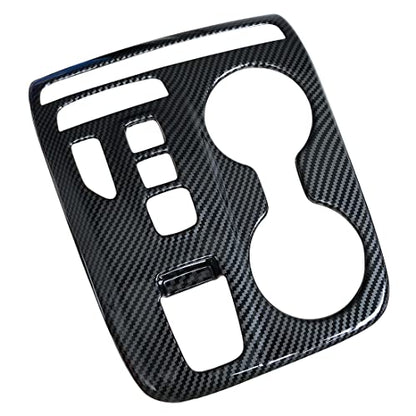 ruihe Carbon Fiber Pattern Car Gear Shift Knob Console Panel Trims Cup Holder Frame Cover Compatible with Fit for Hyundai Tucson 2022 2023 2024 2025