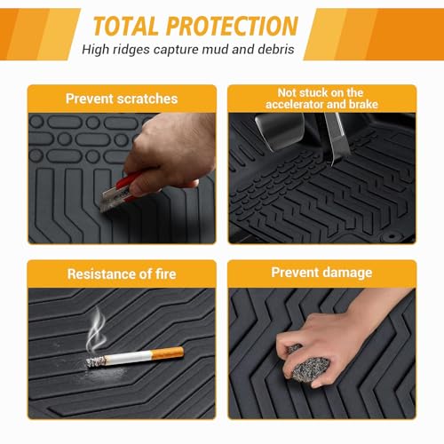 All Weather Floor Mats Compatible with 2011-2017 BMW X3 F25, 3D TPE Rubber Full Cover Protection Car Mats Full Set Liners Black - color: for 2011-2017 BMW X3