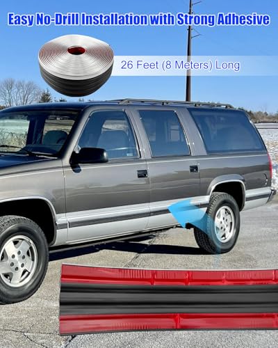 Chrome Body Side Trim Molding Fit for Chevy GMC Pickup Trucks Silverado Suburban Tahoe Blazer Jimmy 1988-1998 Length 320 inches Width 2.5 inches - size: 320 Inches