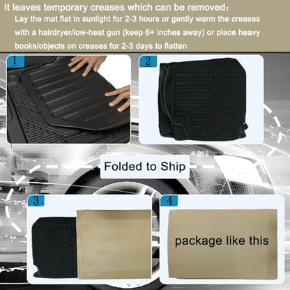 Floor Mats ＆ Cargo Liners Compatible with 2007-2011 Honda CR-V，All Weather Protection Waterproof Durable Anti-Slip Odorless Custom-fit Front Rear Rows Back Trunk Tray Full Set Carpet Liner - size: 1）For Honda CRV（2007-2011 ）Floor＆Trunk Mats