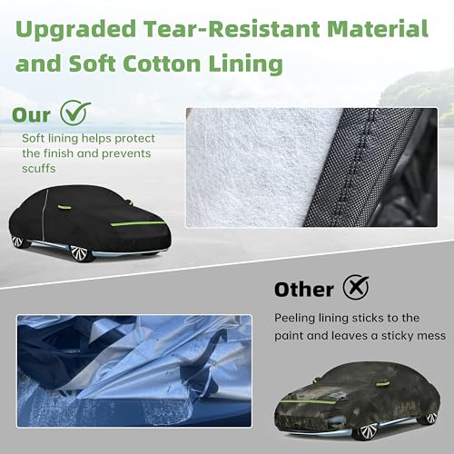 Car Cover for Volkswagen Beetle/New Beetle 1998-2019, Custom Fit Waterproof All-Weather Full Car Cover, Windproof Outdoor Full Cover with Driver-Side Zippered Door, UV-Resistant and Dustproof - size: for VW New Beetle